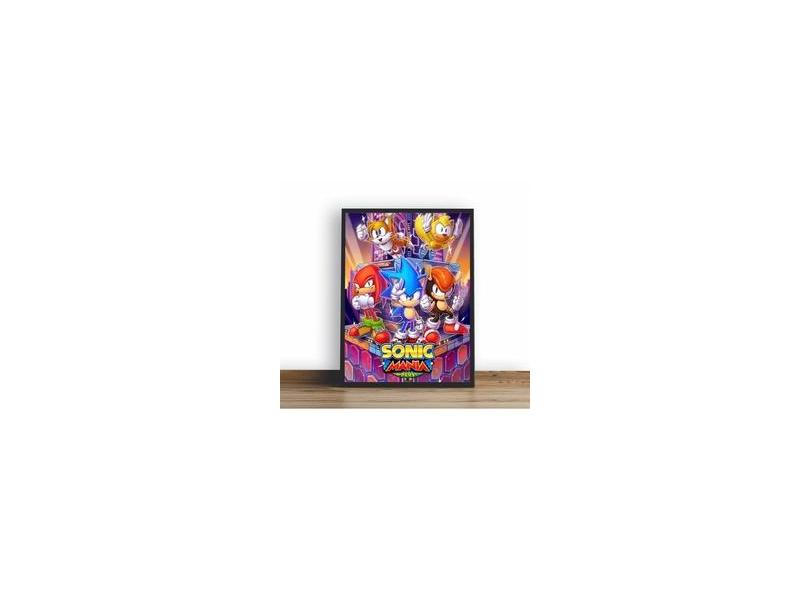 Quadro DecorativoA3 Sonic Mania, GAME, gamer, jogos, jogo