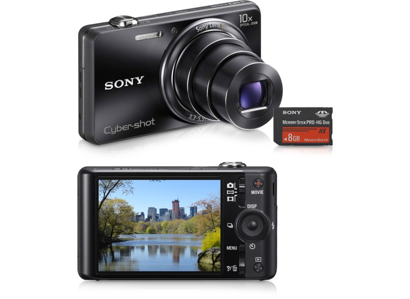 Câmera Digital Sony Cyber-Shot 18,2 MP Full HD Foto 3D DSC-WX100