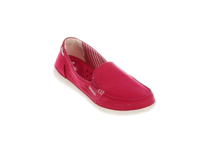 Tênis Crocs Feminino Casual Walu Canvas Loafer