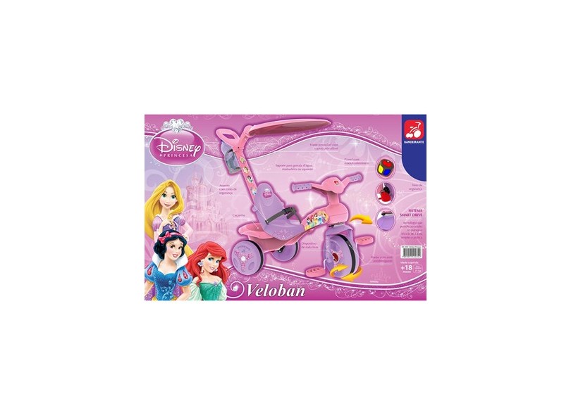 Triciclo Bandeirante Veloban Passeio Princesas Disney