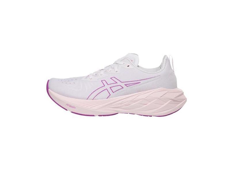 ASICS Tênis de corrida feminino NOVABLAST 4, Branco/Mar calmante, 35