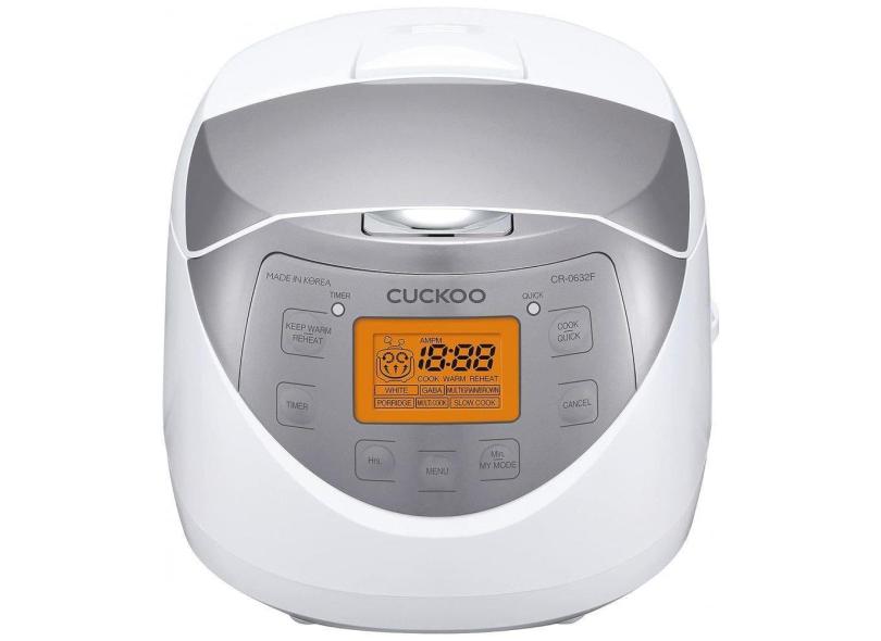 Panela de Arroz Elétrica 1.4L Multifuncional com 9 Configurações e Desligamento Automático, 110v, CUCKOO CR 0632F, Branco