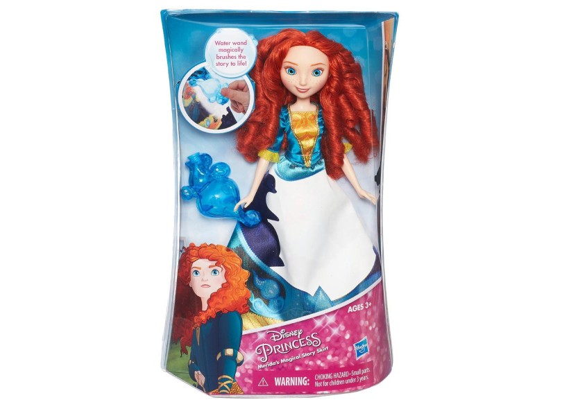 Boneca Princesas Disney Vestido Mágico Merida Hasbro