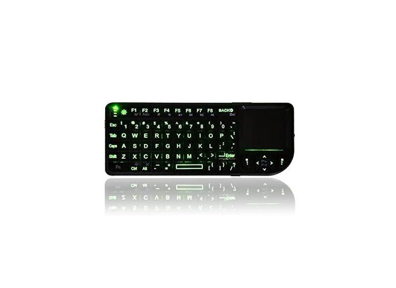 Acessórios para computador MINIO MINI sem fio A8 Mouse e teclado com teclado a touchpad, cor: Inglês Colorido Backlight