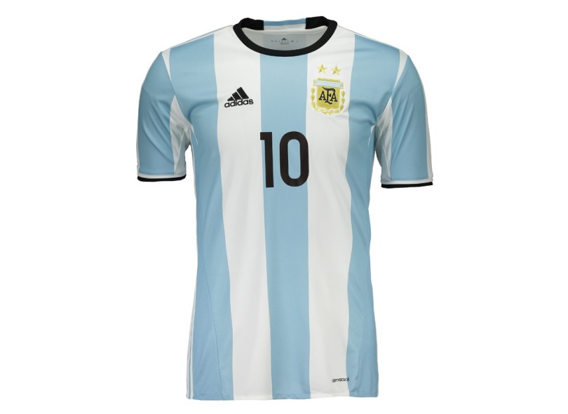 Camisa Torcedor Argentina I 2016 com Número Adidas