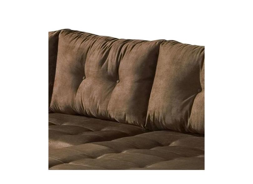 Sofá Chaise 5 lugares Suede Dijon Mobly