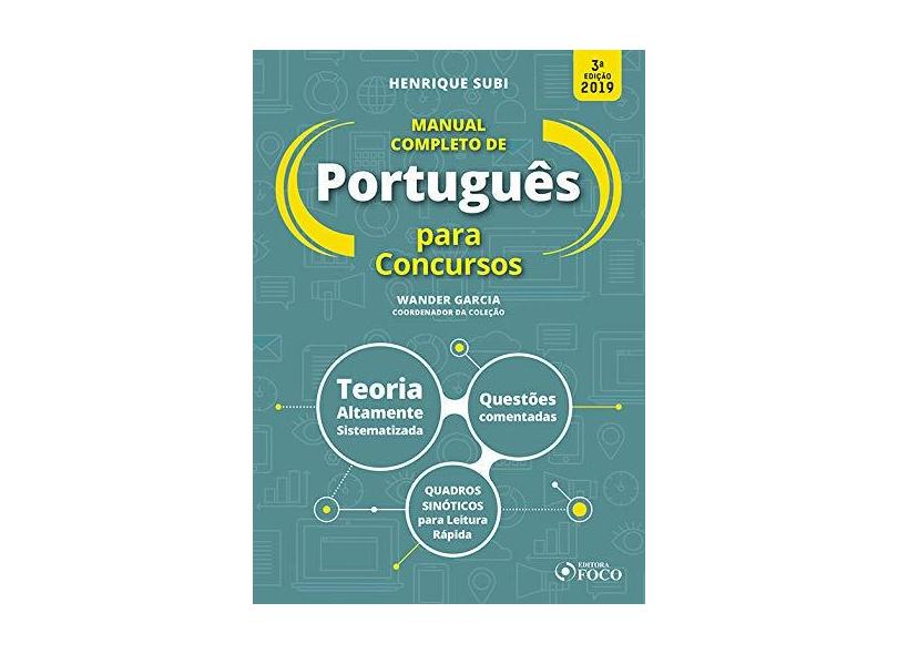 Manual Completo De Português Para Concursos - 3ª Ed - 2019 - Henrique Subi - 9788582423851