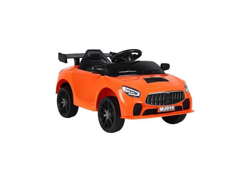 Mini Carro Carrinho Elétrico Infantil Gt4 Motor 12V Laranja Música Usb