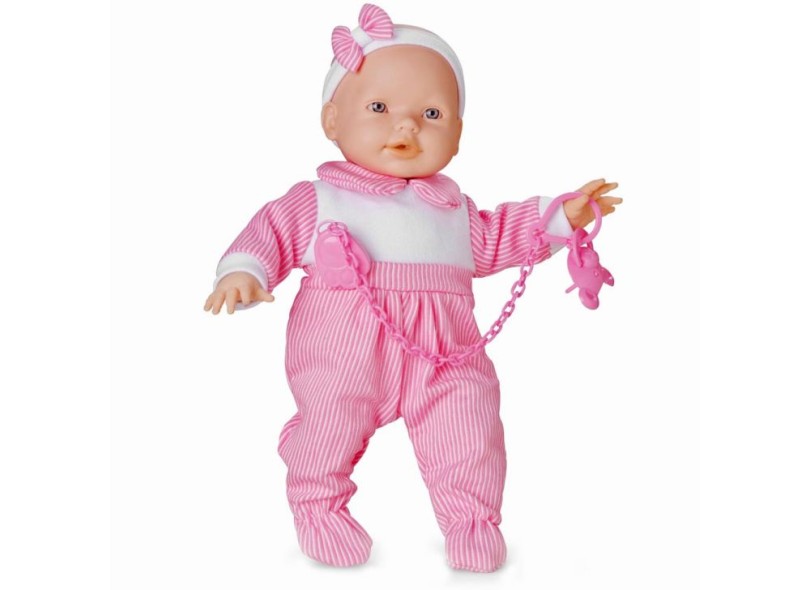 Boneca New Mini Bebê Mania Frases Roma brinquedos