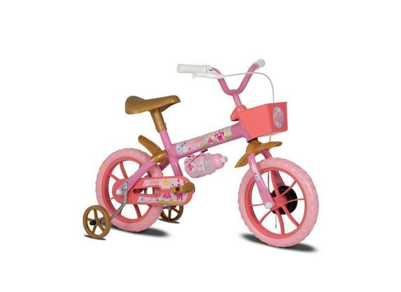 Bicicleta Infantil Princy Aro 12 Rosa E Dourado - Verden