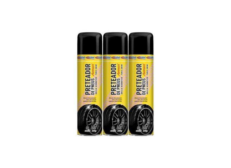 3 preteador de pneus spray aerossol brilho prolongado - CENTRALSUL, Sp