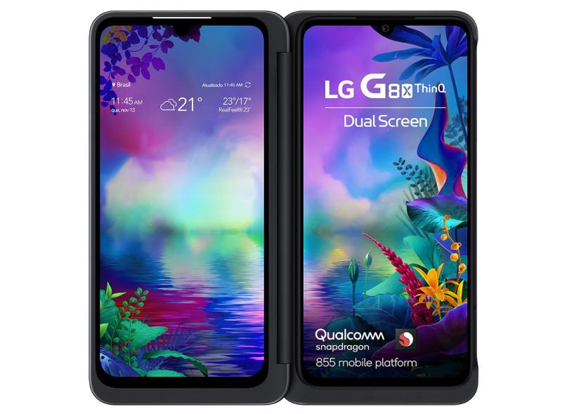 Smartphone LG G8X ThinQ 128GB Câmera Dupla Qualcomm Snapdragon 855 2 Chips Android 9.0 (Pie)