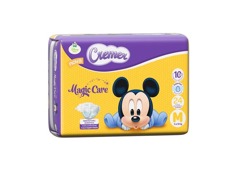 Fralda Cremer Disney Baby Magic Care M Jumbinho 24 Und 5 - 10kg