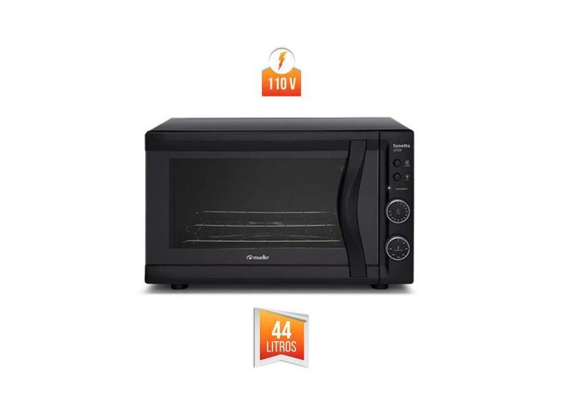 Forno Eletrico Mueller Sonetto 44 Litros Grill Dourador Preto Fosco 12