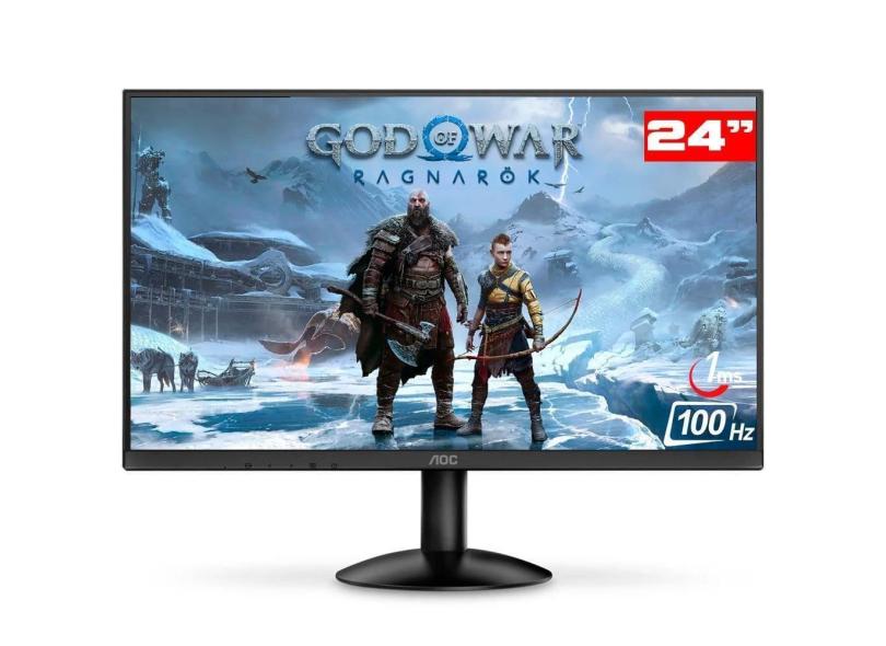 Monitor Gamer Aoc 24, Fhd, 100Hz, 1Ms, Hdmi, Vga, Vesa, Va