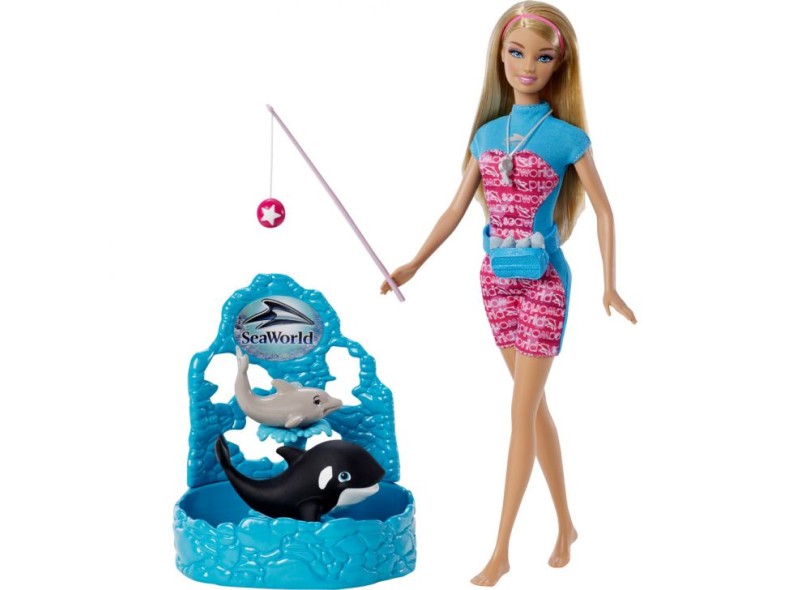 Boneca Barbie Quero Ser Treinadora do Sea World Mattel