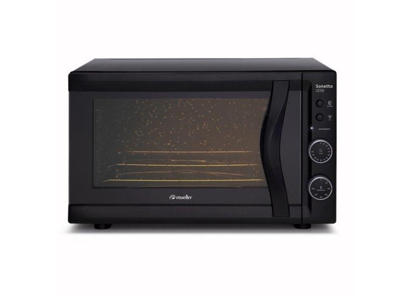 Forno Elétrico De Bancada Mueller Sonetto Preto 44 Litros 110V