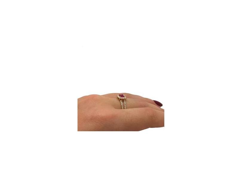 Anel Rubi Suíço Modelo Princess Ouro 18K 23747 com o Melhor Preço é no Zoom