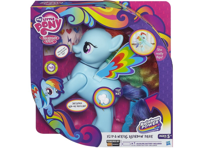 Boneca My Little Pony Rainbow Dash Cambalhota Hasbro