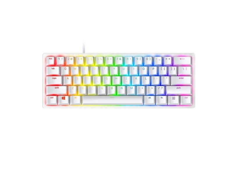 Teclado Gamer Razer Óptico-Mecânico Huntsman Mini, Mercury White, Chroma, Switch Red, US