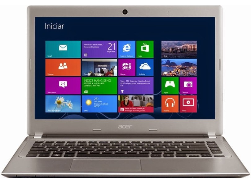 Notebook Acer Aspire V5 Intel Core i3 2375M 2ª Geração 6GB de RAM HD 500 GB LED 14" Windows 8 V5-4716BR669