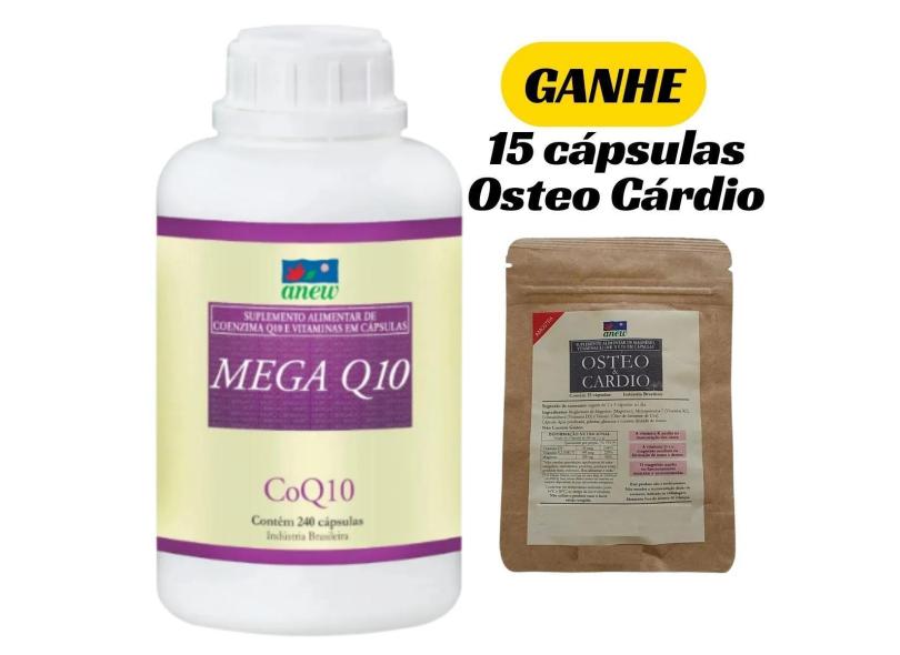 Mega Q10 Anew 240 Cáps + 15 Cáps Osteo Cardio Anew