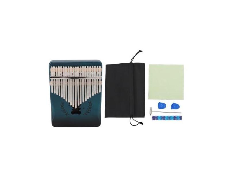 Piano de Dedo 21 Teclas, Madeira de Pêssego Kalimba Dedo Instrumento Musical Kalimba Piano de Polegar Com Martelo de Afinação Instrumentos Musicais Presente de Aniversário para