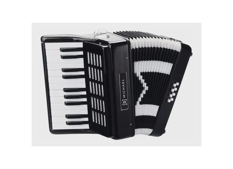 Acordeon Michael ACM0822 spb 8 Baixos Preto