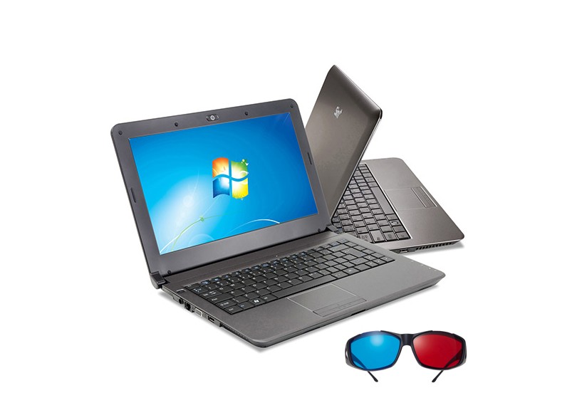 Notebook 3D Positivo Sim 480DC 2GB HD 320GB Intel Atom D525 Windows 7 Starter
