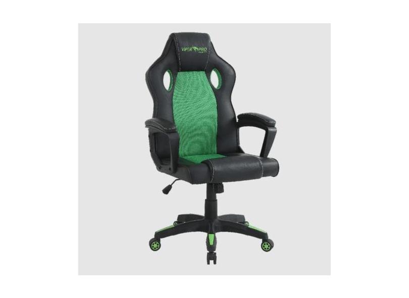 Cadeira Gamer Viper Pro Preta Verde Python Ata     - 401  Preto/Verde