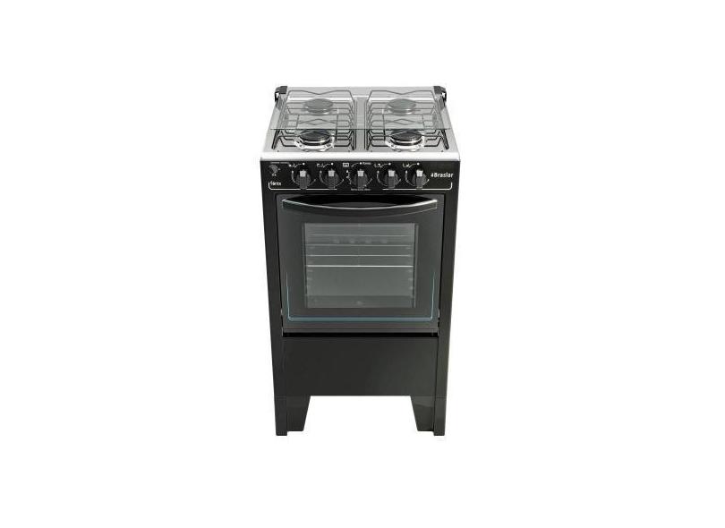 Fogão 4 Bocas a Gás Braslar Fenix Plus com Mesa Inox e Acendimento Aut
