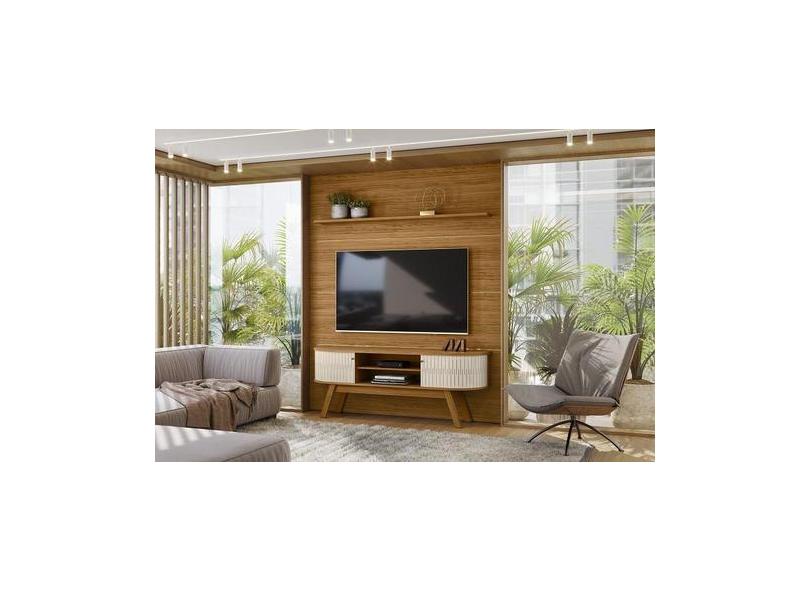Home Theater Laguna com Painel Para TV até  65 Polegadas Naturale Off 