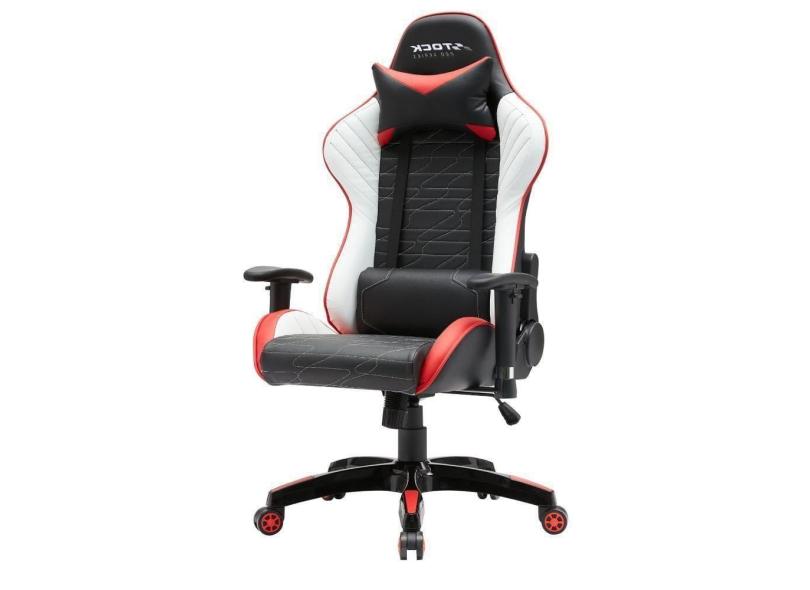 Cadeira Gamer Giratória Stock Car Blume Office Pu Preto Vermelho Branco Preto E Vermelho