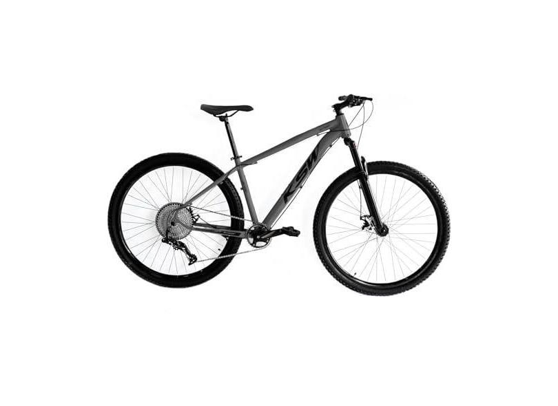 Bicicleta Aro 29 Bike Ksw Mtb 12v Marchas K7 11-50 Quadro em Alumínio 6061 (Grafite, 17)