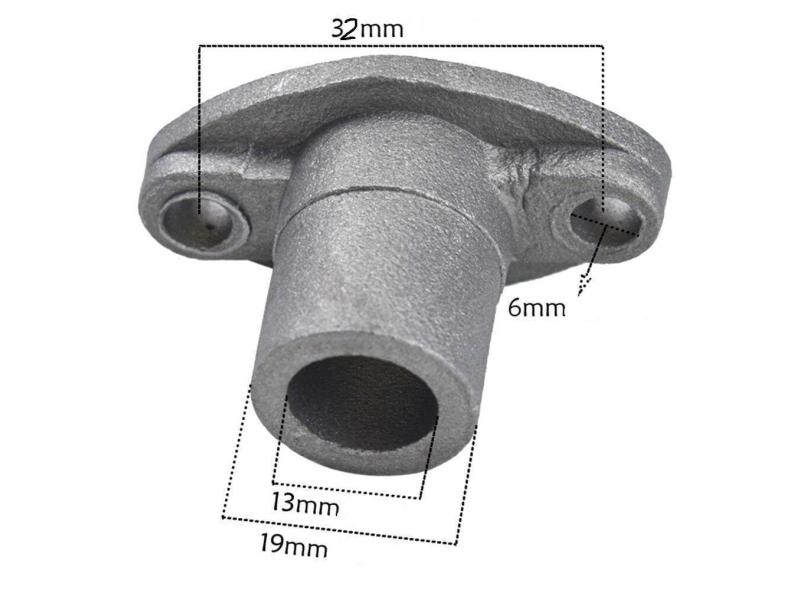Coletor Admissão Bicicleta Motorizada Base Larga 32mm CURTO