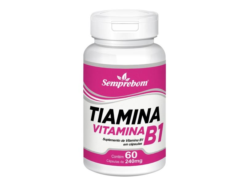 Tiamina Vitamina B1 – Semprebom – 60 Cap. De 240 Mg.