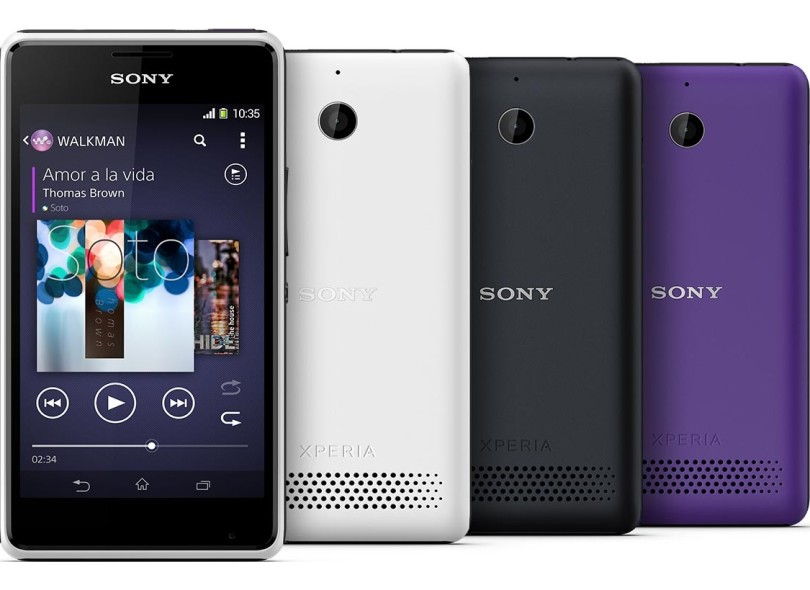 Smartphone Sony Xperia E1 D2004 Câmera 3,0 MP 4GB Android 4.3 (Jelly Bean) Wi-Fi 3G