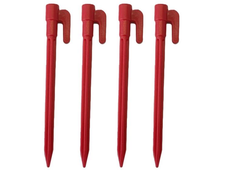 Kit 4 Estacas PEQUENA 14,5CM P/Barraca Quadra Areia Camping Gramado Gazebo Beach Tenis Guarda-sol