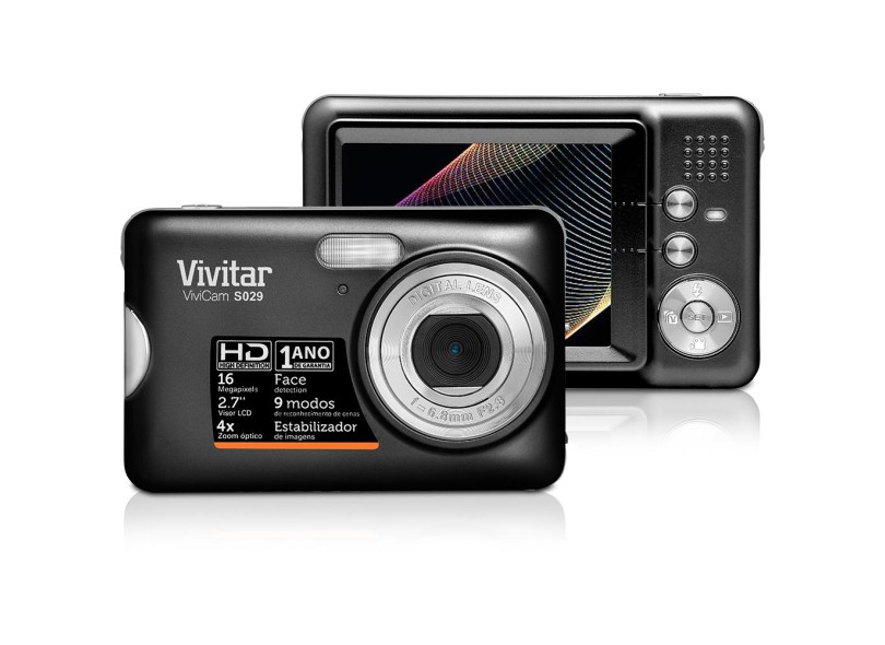 Câmera Digital Compacta Vivitar 16MP Estabilizador de imagem S029
