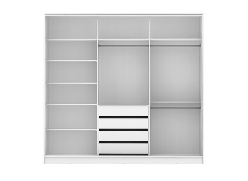 Guarda-Roupas Casal 3 Portas 4 Gavetas com Espelho Royale Madesa