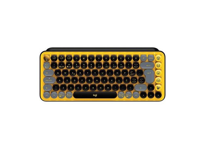 Teclado Mecânico Sem Fio Logitech POP Keys, Switch Brown, Bluetooth, T