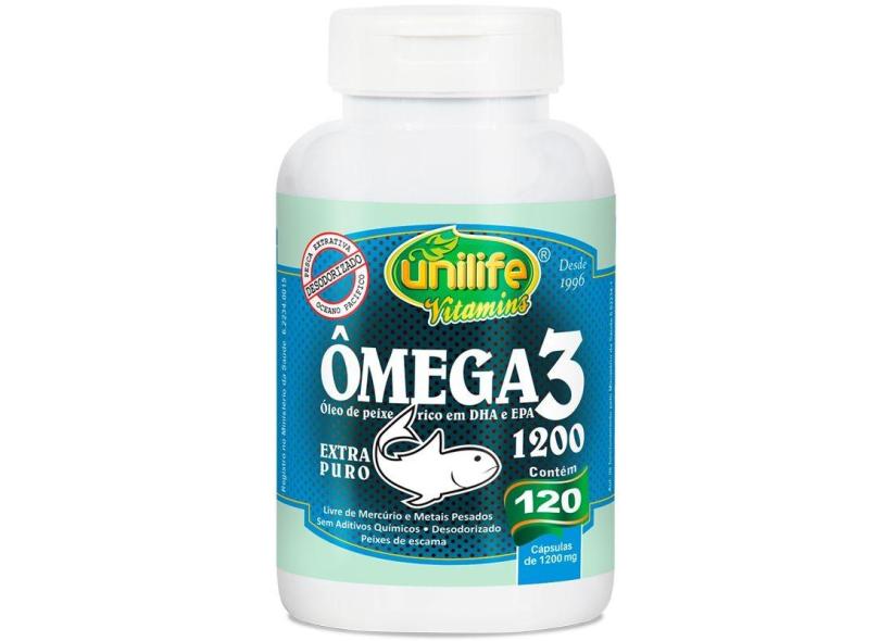 Ômega 3 - Óleo De Peixe - 120 Cápsulas 1200mg - Unilife