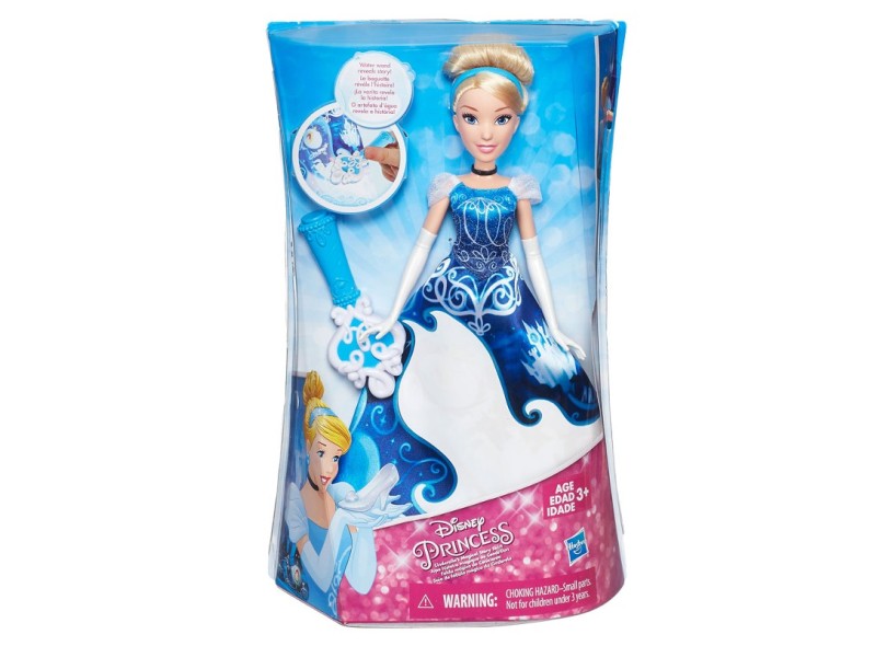 Boneca Princesas Disney Vestido Mágico Cinderela Hasbro