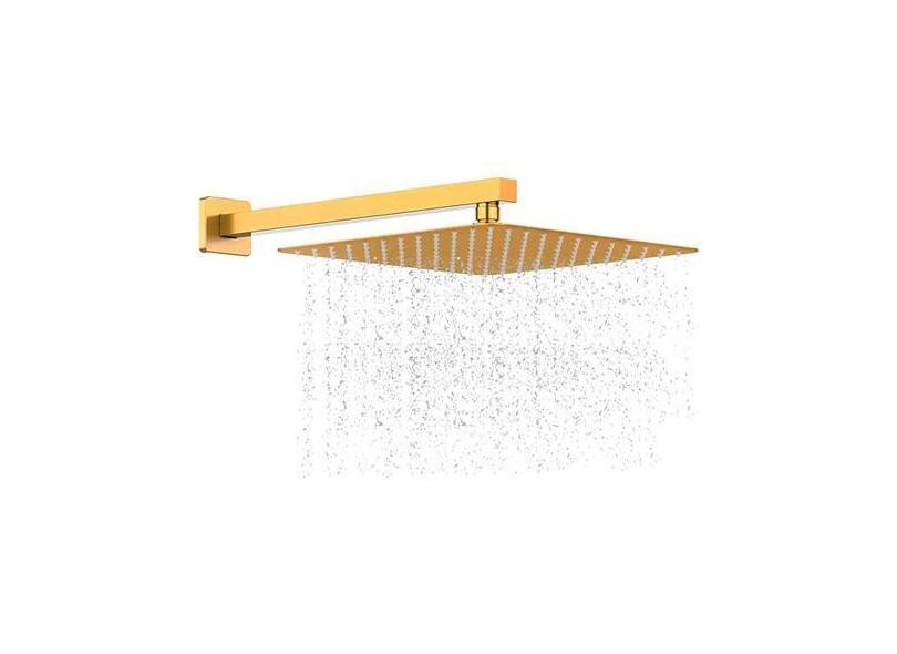 Ducha Inox Chuveiro 30x30 Cm Slim Cano 30 Cm Dourado - Deckcasa