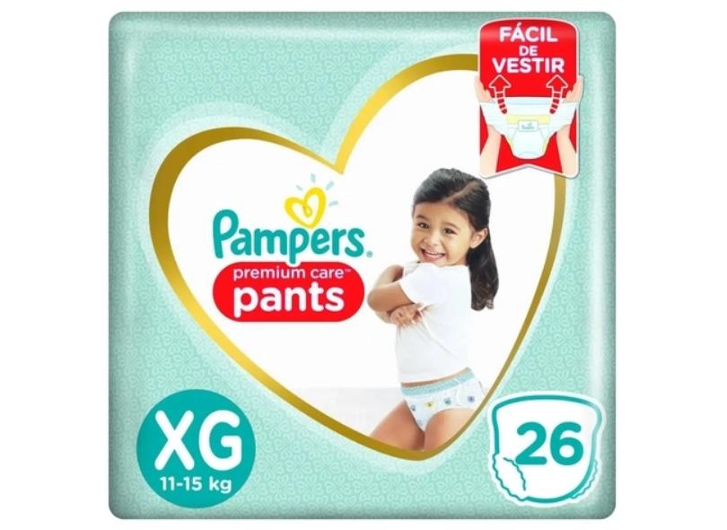 Fralda de Vestir Pampers Premium Care Pants XG 26 Und 11 - 15kg