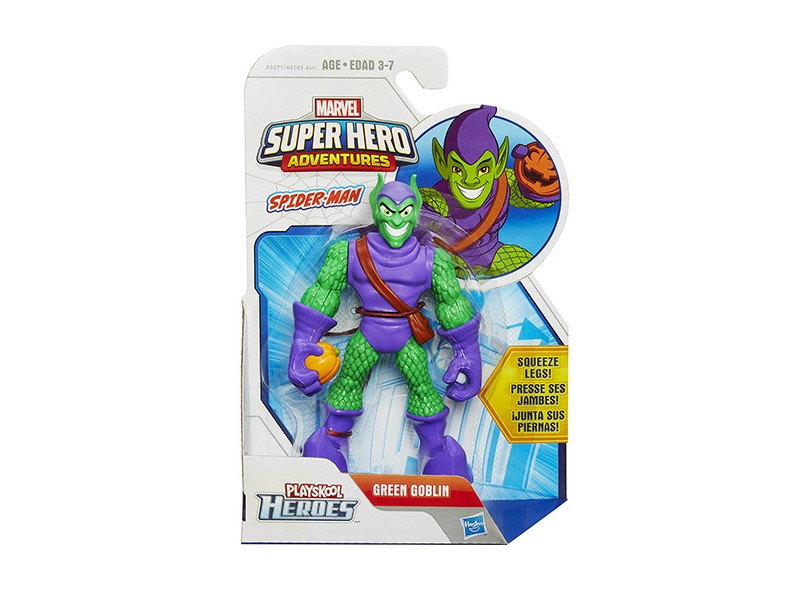 Boneco Duende Verde Homem Aranha Playskool Heroes A8068/A8061 - Hasbro