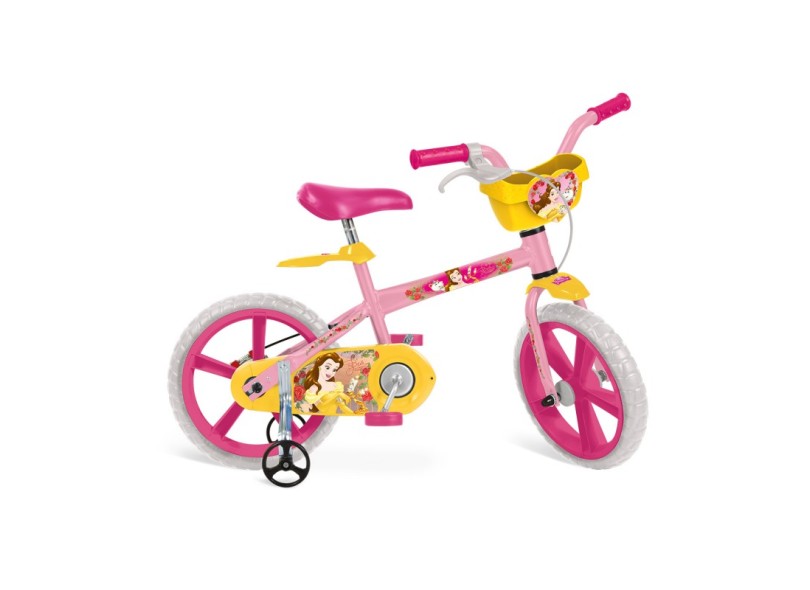 Bicicleta Bandeirante Bela Aro 14 Princesas Disney