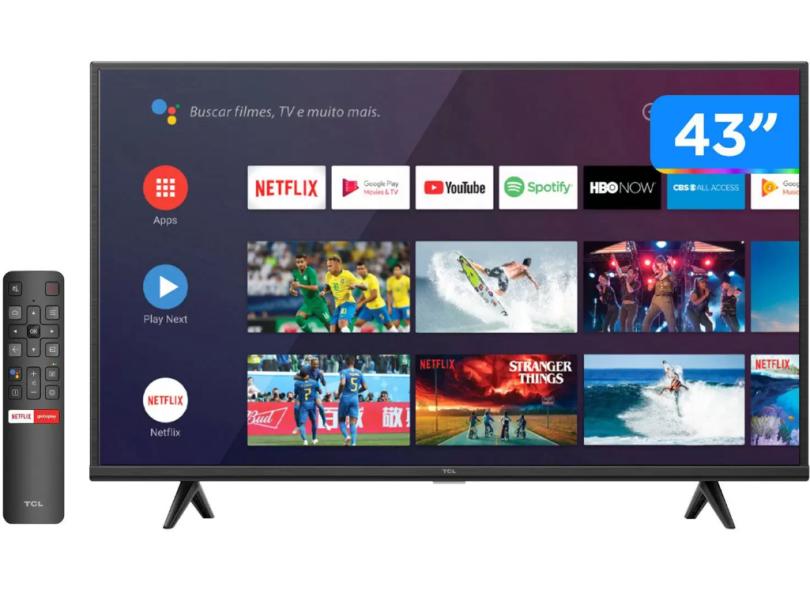 Smart TV TV LED 43" TCL 4K 43P615 3 HDMI