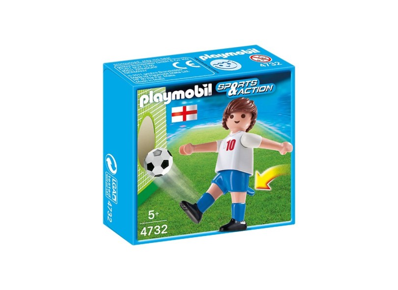 Boneco Playmobil Sports and Action Jogador de Futebol da Inglaterra 4732 - Sunny