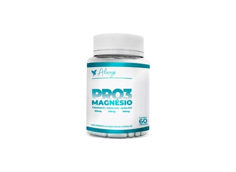 Pro3 Magnésio 60cáps Treonato, Quelato E Dimalato Always Fit